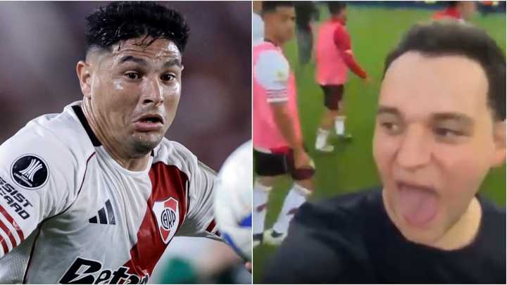 Viral: la agresión de Maxi Salas a un hincha de Boca que grababa a los jugadores de River