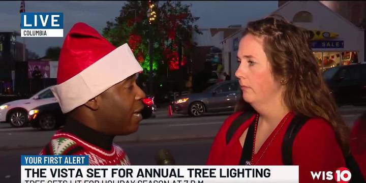 WATCH: Community holds tree lighting event at The Vista