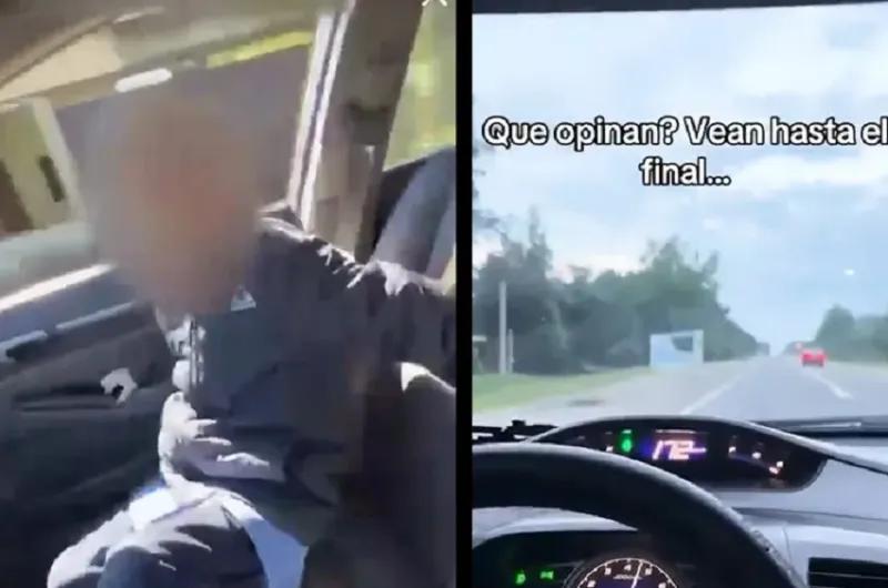 VIDEO. Le suspenden la licencia a un tucumano que se grabó a 170 km/h con su hijo sin cinturón