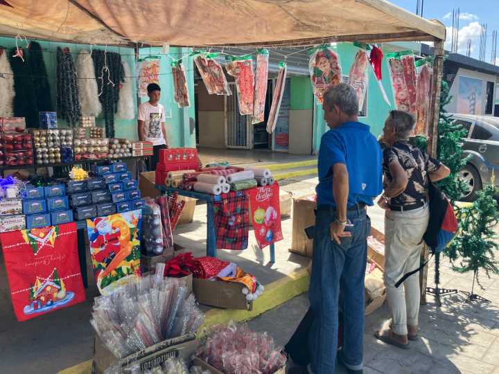 Llegó el ambiente navideño al comercio de Palo Negro