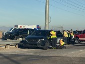 Motorcycle crash clogs westbound Honeycutt