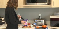Dietitian shows people how to eat healthy on a budget