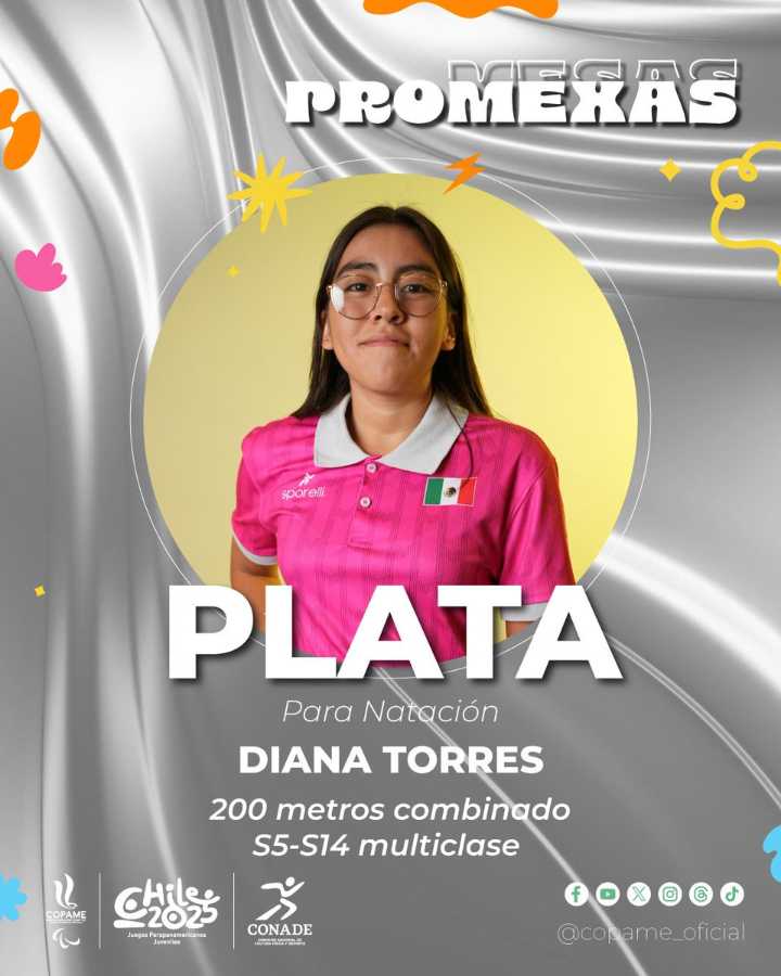 Diana Torres Claudio brilla en Chile 2025 y suma dos medallas más