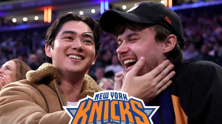 'Summer I Turned Pretty' Costars Sean Kaufman, Christopher Briney Kiss at Knicks Game
