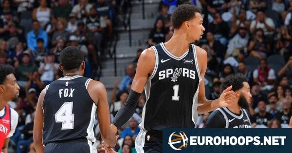 Wembanyama and Zubac post a double-double, Sarr at 17 points