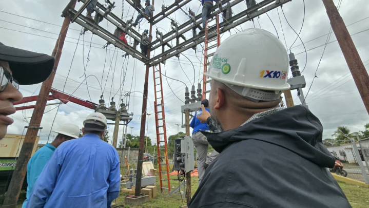 Ejecutan labores de mantenimiento en subestación Caicara