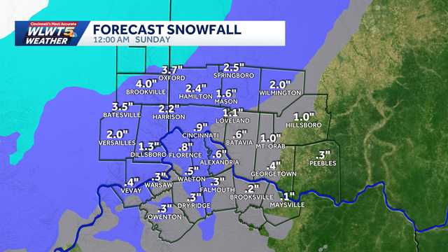 Winter Weather Advisory: A trace to 2 inches possible for areas across Cincinnati
