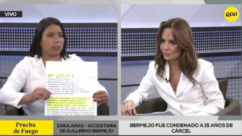 "La ley nos ampara": Zaira Arias exige al Congreso que le permita asumir la curul de Guillermo Bermejo y denuncia "persecución política"
