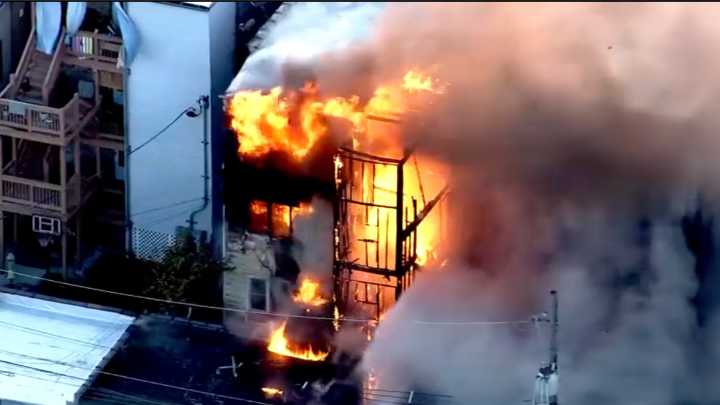 Large fire burns building near Chicago’s North Park University