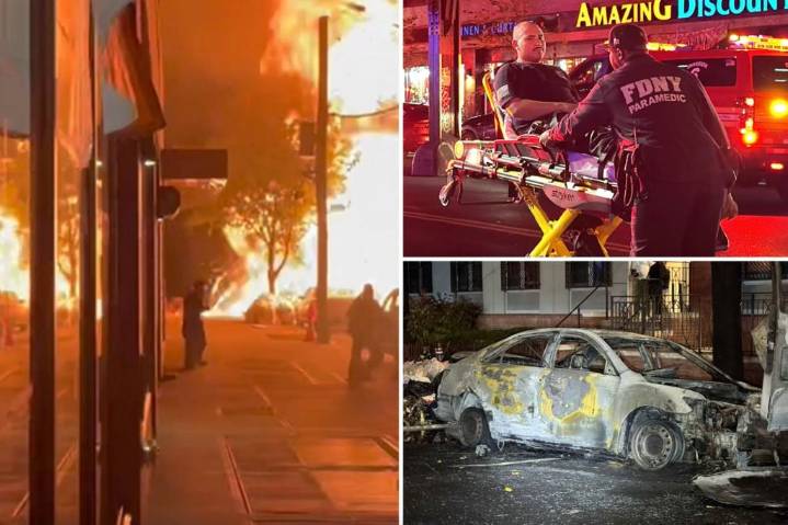 6 FDNY firefighters injured after jaw-dropping NYC car explosion blasts fireball into night sky