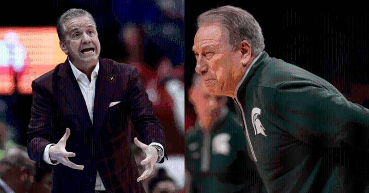 Calipari, Izzo meet again as Arkansas faces Michigan State in primetime
