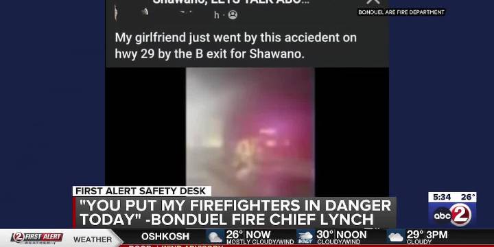 Fire chief: Recording a crash scene while driving is dangerous and illegal