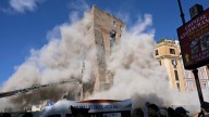 Viral video captures medieval tower collapsing in Rome; 1 killed in accident