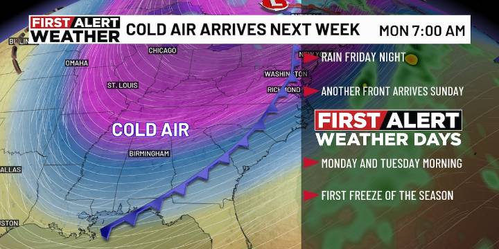 First Alert Weather Days declared for first big freeze threat of the season