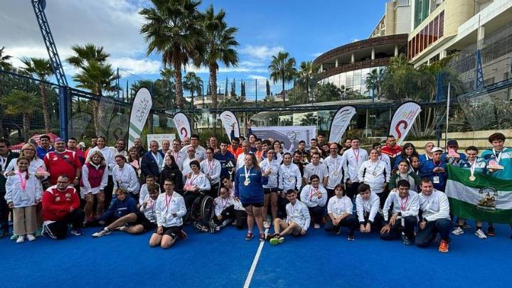 El pádel adaptado malagueño arrasa en el Nacional