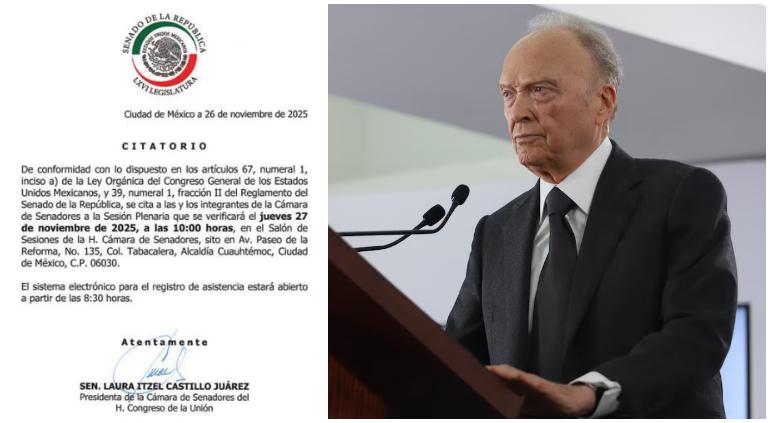 Citan a senadores y altos funcionarios por salida de Gertz, reportan