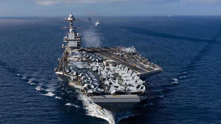 Portaaviones Gerald R. Ford ya se encuentra en posición y se incorpora a los operativos de Estados Unidos contra el narcotráfico en América Latina