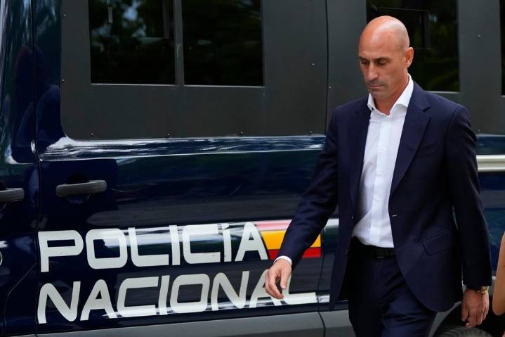 Former Spanish soccer boss Rubiales egged by uncle at book presentation