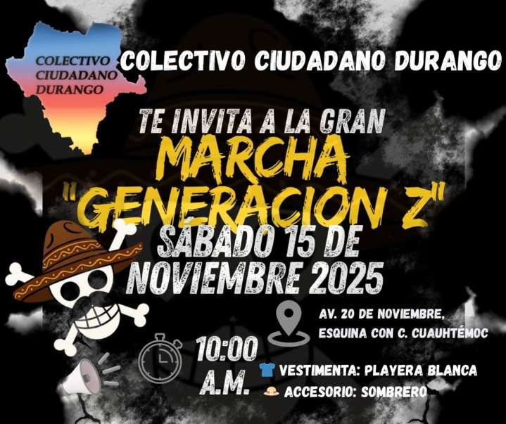 Confirman en Durango la marcha de la Generación Z