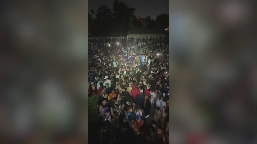 Video: Massive Southern California Halloween party shut down
