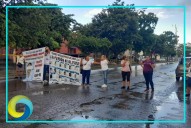 Bloquean ‘Madres Buscadoras’ la avenida Nichupté; exigen cárcel para Santamaría