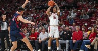 No. 21 Arkansas holds off Samford 79-75 behind freshman guards