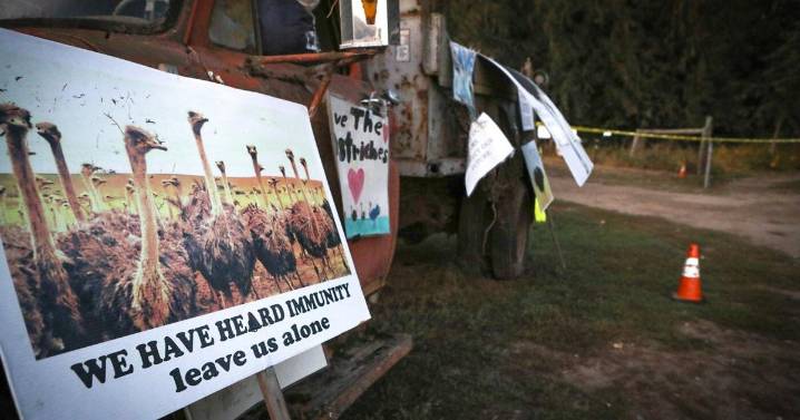 Police say nothing suspicious after man dies at B.C. ostrich farm protest camp