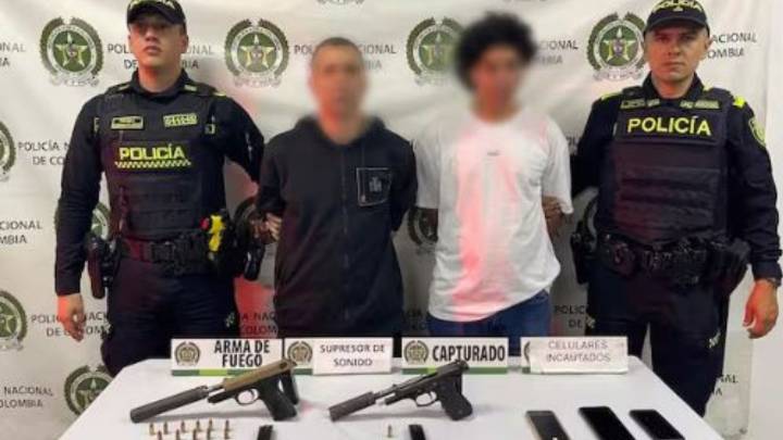 Así capturaron a dos hombres que persiguieron y atacaron a tiros a conductor en Envigado