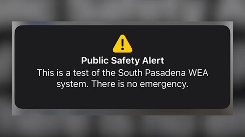 South Pasadena mistakenly sends safety alert test to phones across LA County