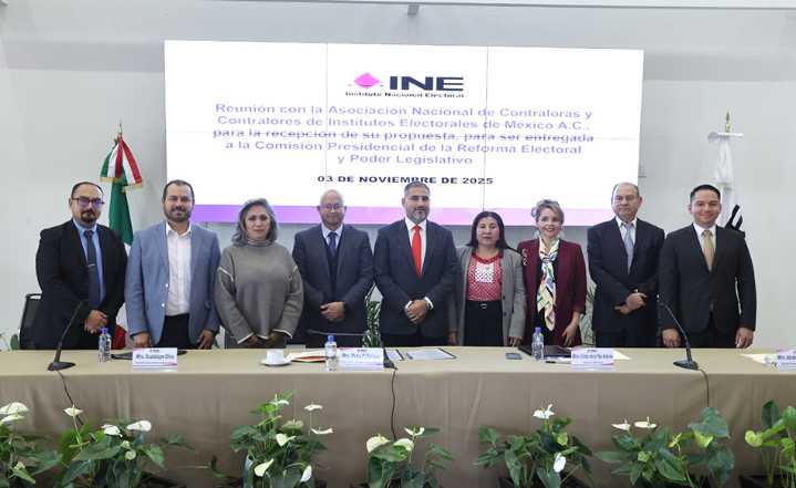 Recibe INE propuesta para la reforma electoral de la Asociación Nacional de Contraloras y Contralores de Institutos Electorales de México