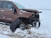 Drivers asked to move with care after two active snowplows were struck today