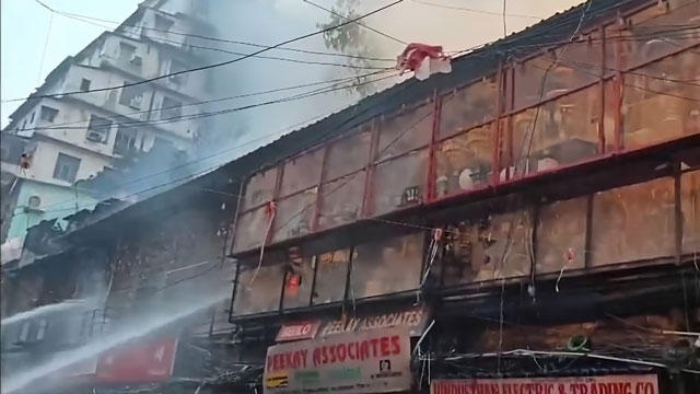 Massive blaze guts electrical goods shop in Kolkata’s Burrabazar; 20 fire tenders deployed