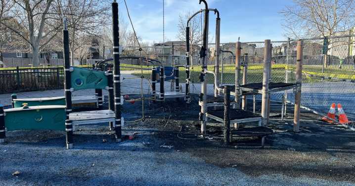Playground fire at Garden City park ruled arson, police say