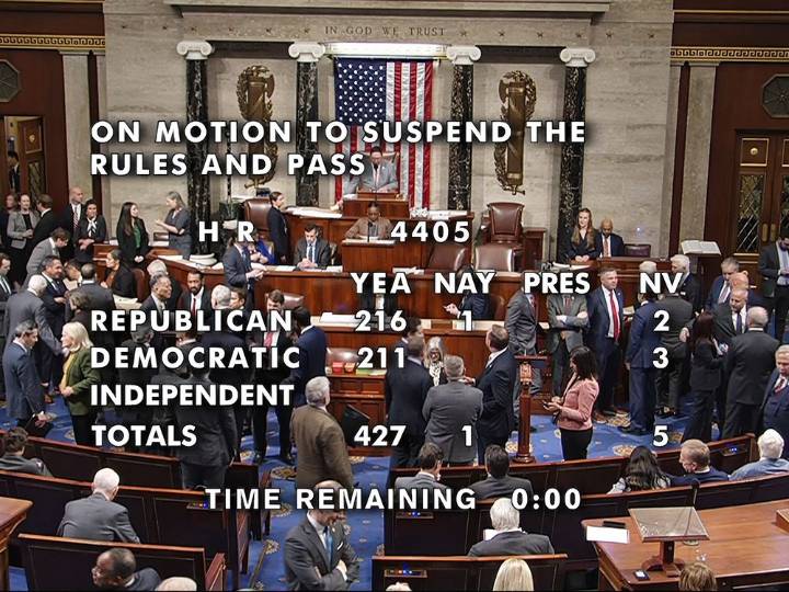 U.S. House votes overwhelmingly to release Epstein files