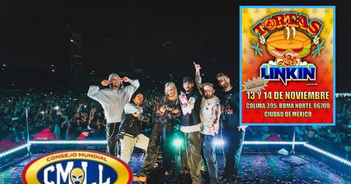“Tortas Los Linkin”, Linkin Park sorprende a CDMX con una colaboración con la CMLL previo al Corona Capital 2025