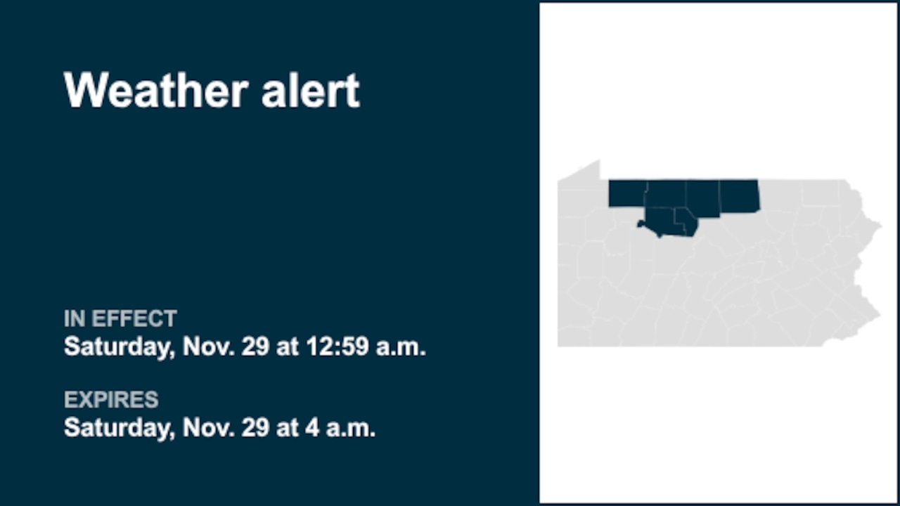 Weather alert active for Pa. Wilds until early Saturday morning