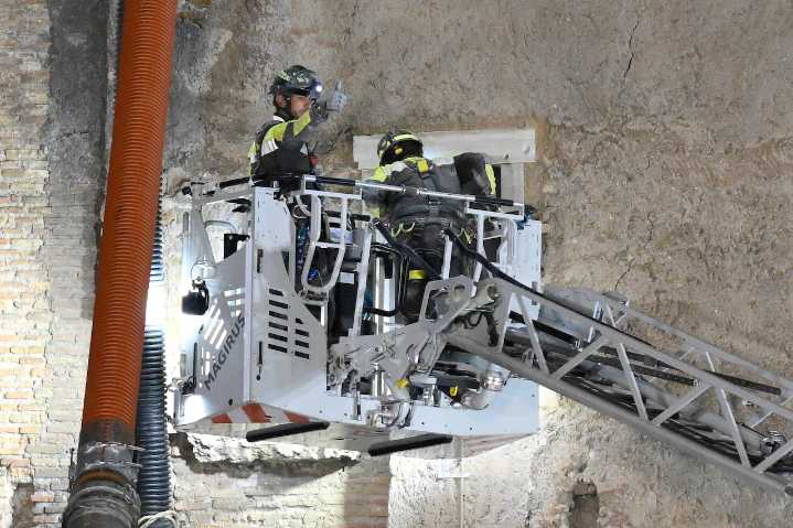 Rescuers save man trapped for hours in partially collapsed medieval tower in Rome