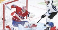 Caufield, Montembeault lead Canadiens past Mammoth in 6