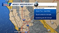 A look at Northern California areas with high winds on Wednesday