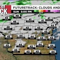 Mixed Cloud and Sun with Slow Warming Temps
