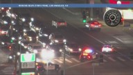 L.A. police in pursuit of suspected car thief