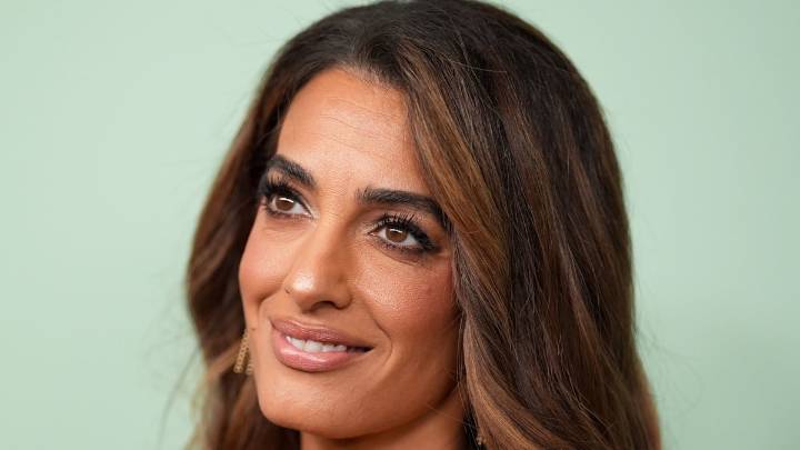 Amal Clooney emerges in Paris in leg-lengthening pants – with glossy latte hair