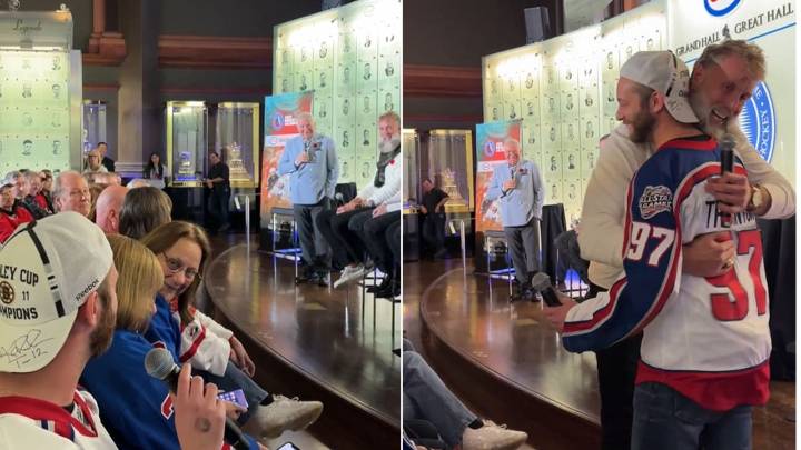 Thornton makes fan's day at Hockey Hall of Fame Q&A session