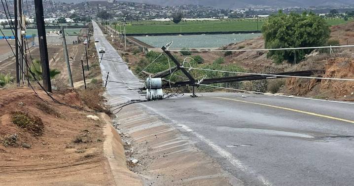 Advierten sobre postes caídos en el Esteban Cantú