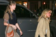 Taylor Swift Wears Nearly Gucci Platform Heels with Sabrina Carpenter