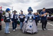 Cowboys fans make themselves at home at Allegiant Stadium in Las Vegas