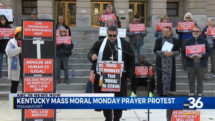 Kentucky Mass Moral Monday prayer protest