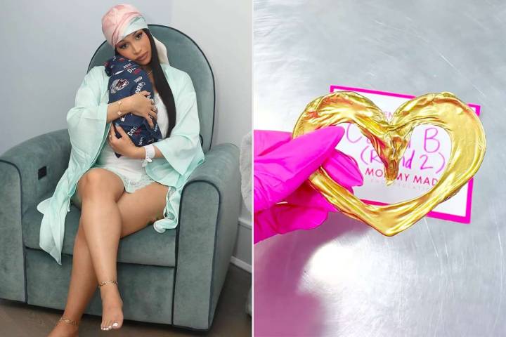 Cardi B Casts Her Umbilical Cord into Gold Jewelry After Giving Birth
