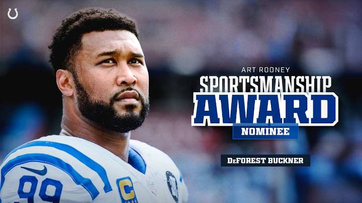 Colts DT DeForest Buckner nominated for 2025 Art Rooney Sportsmanship Award