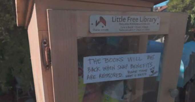 Sunland woman transforms neighborhood "Little Free Library" into food pantry amid SNAP stoppage